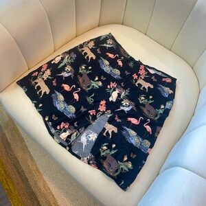 Delicate reformation zoo animal leopard skirt mini slit